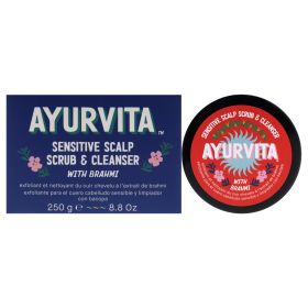 Brahmi Sensitive Scalp Scrub and Cleanser by AyurVita for Unisex - 8.8 oz Cleanser