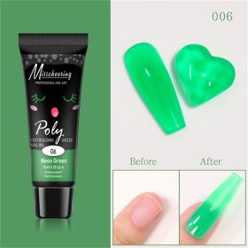 15ml a Piece Nail Crystal Fluorescent Extension Adhesive Without Paper Holder Painless Nail Extension Tool Phototherapy Nail Fluorescence Color Gel (Color: 006)