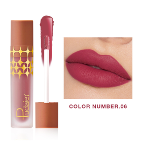 Star Matte Liquid Lipstick Waterproof Long Lasting Lip Gloss Non-sticky Lip Gloss Lip Balm Lightweight High Pigmentation Hydrating Satin Matte Long-la (Color: #06)