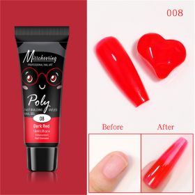 15ml a Piece Nail Crystal Fluorescent Extension Adhesive Without Paper Holder Painless Nail Extension Tool Phototherapy Nail Fluorescence Color Gel (Color: 008)